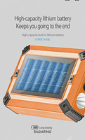 Lampe de travail LED portable, puissante, rechargeable, pour atelier, garage, chantier, camping, randonnée, extérieur, urgence