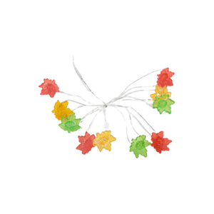 Cadena de luces LED plateadas multicolor para decoración del hogar, 1,7 M, 18 hojas, funciona con pilas - Product Image 1