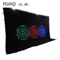 Cortina de luz LED RGB P20 CM con sonido activado DMX512, tela de video LED RGB, cortina de visión LED RGB, iluminación de escenario para cabina de DJ Matrix