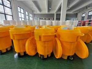 Roda ABS 95 Gal kualitas tinggi untuk lingkungan manajemen kebocoran minyak beroda penyelamatan Overpack <span class=keywords><strong>Kit</strong></span> tumpahan penyerap Drum - Product Image 3