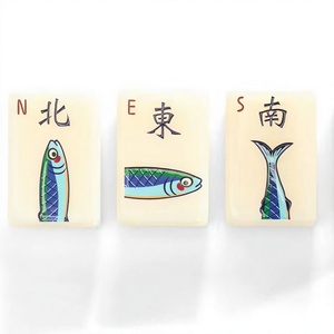 Jeu de Mahjong Américain en Acrylique Ivoire Lingxi pour 4 Joueurs, Kit Complet avec Pieds en Acier Inoxydable, Tuiles Luxueuses à Motifs Floraux et Papillons - Product Image 4