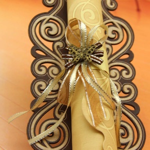 Invito a nozze/Biglietto d'auguri in <span class=keywords><strong>carta</strong></span> con farfalle e nastri tagliati al laser, stile artificiale con lamina d'oro 20.2x8.8CM - Vendita calda - Product Image 5