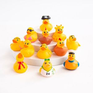 Promotional Eco Friendly 2 Inch Small Custom With Logo Baby Shower Party Gift Multi Color Mini Rubber Duck Toys - Product Image 5