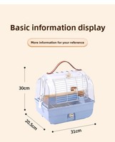 Cage à oiseaux respirante et portable pour perroquets, anti-évasion, pour extérieur, fournitures pour animaux de compagnie, cage ornementale