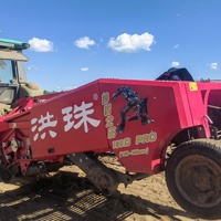 HONGZHU Récolteuse de l'ail, des pommes de terre et du maïs à fixation tracteur, fabriquée au Shandong, avec pelle et convoyeur en acier, haute productivité, garantie 1 an