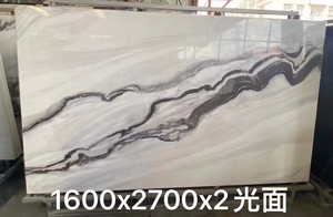 Azulejos de porcelana efecto mármol Panda mármol blanco con vetas negras paneles de <span class=keywords><strong>piedra</strong></span> sinterizada para azulejos de <span class=keywords><strong>pared</strong></span> y suelo - Product Image 3