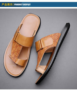 รองเท้าแตะผู้ชายหนังแท้ พื้น PU ใช้ได้ทั้งในบ้านและนอกบ้าน รองเท้ากีฬา รองเท้าลำลอง รองเท้าแตะฤดูร้อน - Product Image 6