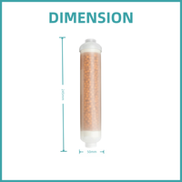 Filtre à eau alcaline à pH élevé avec raccord rapide 1/4'' et cartouche post-minérale pour une eau potable plus savoureuse