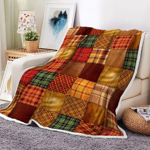 Thanksgiving Maple Leaf Pumpkin Flannel Blanket <b>Throw</b> Blanket Nap Blanket Holiday Gift Fall Decor Wholesale Breathable - Product Image 6