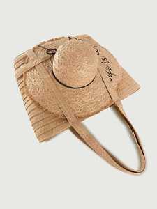 Women's Holiday Style Straw Woven Bag with Zipper Closure New Arrival Straw <b>Hats</b> - Product Image 5