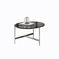 Table basse carrée en marbre moderne italienne avec design décoratif pour le salon