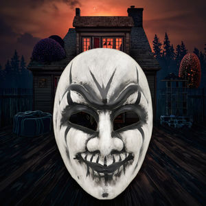 Mặt nạ kinh dị che kín mặt với biểu cảm ác quỷ, thiết kế màu xám đen dành cho Halloween, cosplay, tiệc hóa trang, đạo cụ phim kinh dị - Product Image 6