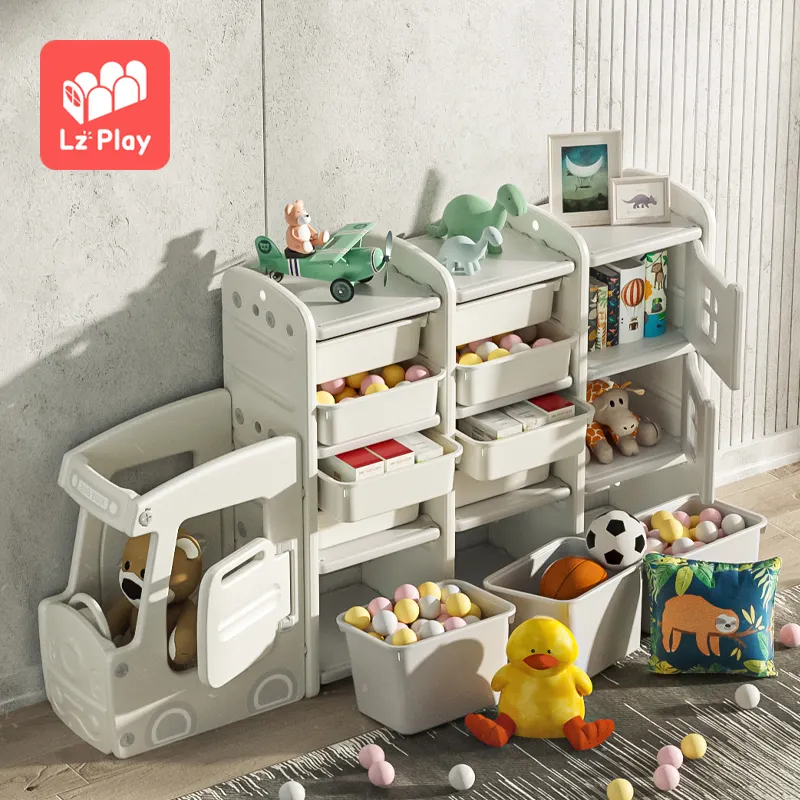 Muebles de plástico personalizados para niños, armario de esquina móvil para bebé, estante para cajones, juguetes de almacenamiento, gabinetes para niños para uso en jardín de infantes