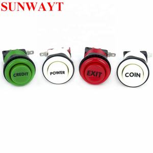 Botón Pulsador Cóncavo de 33 mm Estilo Americano para Máquinas Recreativas, Botón de Crédito/Salida/Moneda/Encendido - Product Image 3
