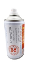 Kit MDF 450ml Activateur 100g MDF-1 Super Glue avec activateur en spray pour panneaux de fibres à densité moyenne, matériaux en pierre, feuilles acryliques