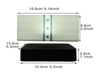 Lámpara Nocturna LED Magnética Levitante 3D con Diseño de Billete de Dólar, Luz RGB, Proyección Táctil, Regulable, Batería Incluida, Tamaño Mediano, para Sala de Juegos