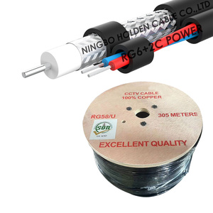 สายโคแอกเชียลกล้องวงจรปิดและ RG58 50ohm RG11 RG6 RG213 CATV RF - Product Image 1