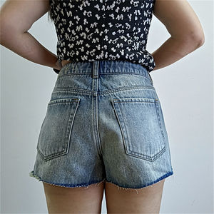 Excellent Quality OEM Fashionable Denim Shorts <b>Women</b> Summer Casual Comfortable Vintage Washed Short Jeans - Product Image 4