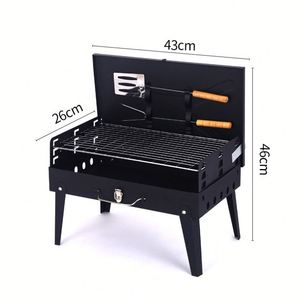 Barbecues au charbon de bois pour le camping en plein air avec outils de barbecue, ensemble de four à griller - Product Image 2