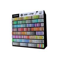 Ensemble de stylos marqueurs d'art rechargeables double face Finecolour EF102 480 couleurs de bonne qualité