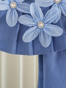 Set Estivo Casual per <span class=keywords><strong>Bambina</strong></span>, 2 Pezzi, Senza Maniche, con Fiori Tridimensionali, Top a Bretelle e <span class=keywords><strong>Pantaloni</strong></span>, per Uso Quotidiano, Alla Moda - Product Image 4