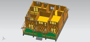 <span class=keywords><strong>Casa</strong></span> Prefabricada de Madera de 2 Pisos, Villa Espaciosa de 252.5 m² con 3-4 Dormitorios, <span class=keywords><strong>Casa</strong></span> Modular Personalizable para Residencia, Resort y Vacaciones - Product Image 2