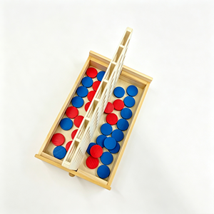 Set da Gioco Gigante in Legno Connect 4: Gioco da Tavolo Strategico per 2 Giocatori, Famiglia, Quattro in Fila, Combo <span class=keywords><strong>Tic</strong></span> Tac Toe - Product Image 4