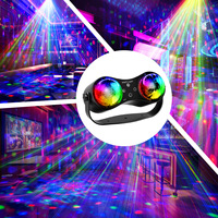 Projecteur Laser LED RGB Double Boule Magique pour Scène, Lampe de Fête Disco avec Télécommande pour Soirées à Domicile, KTV, Bars, Noël