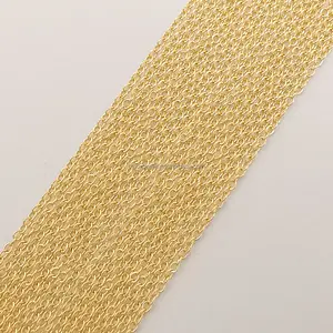 Collares de cadena de oro de 14 quilates para mujer, joyería de 1000S, cadena de Cable, amarillo, rosa, blanco, regalo para mujer, venta al por mayor