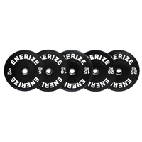 Logo personnalisé professionnel Gym haltérophilie 5-25 KG 10-55 LB caoutchouc haltère pare-chocs plaque de poids