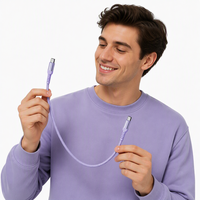 Câble USB-C tressé magnétique à charge rapide Toocki 240W PD, sans rayures, Type-C vers Type-C pour téléphones et tablettes iOS