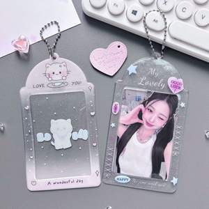 <span class=keywords><strong>Ins</strong></span> nuevo estilo transparente brillo Linda estrella 3 "PVC Lomo tarjeta manga foto tarjeta colección tarjeteros Kpop Photocard titular - Product Image 6
