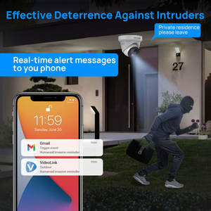 Siyah HIK 5MP 8MP Taret Tipi Hareket Algılama Çift Yönlü Sesli Akıllı Çift Işıklı Alarm Giriş/Çıkış Ağ CMOS Sensörlü 4K POE IP Kamera - Product Image 4