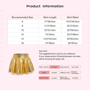 Trajes de Danza Jazz Profesional para Niñas de 6 a 16 Años, Vestidos de Danza de Alabanza y Adoración, Falda Tutú Metálica para Espectáculos y Presentaciones - Product Image 6