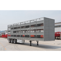 Semi-remorque 4 essieux personnalisable neuve d'usine pour le transport de bétail et de marchandises en vrac, en acier