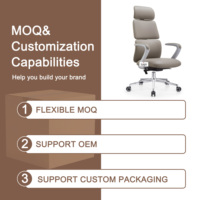 Chaise de bureau de direction en cuir artificiel, coussin en mousse haute densité, roulettes silencieuses, chaise de bureau commerciale pour manager