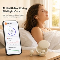 Écouteurs de sommeil à réduction de bruit AI pour les dormeurs latéraux, avec zéro pression et un ajustement en silicone souple pour la nuit