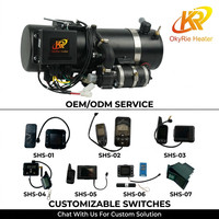 Chauffe-eau de stationnement diesel OkyRie 12V 24V 15KW, type eau, préchauffeur de liquide de refroidissement moteur, télécommande LCD pour camping-car et camion, vente en gros