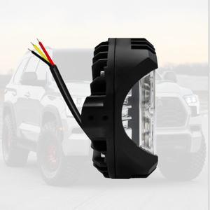 Phares LED <span class=keywords><strong>7</strong></span> pouces et barre de travail, phare blanc jaune antibrouillard 90W 12V-24V LED pour moto, voiture, camion, tout-terrain, état neuf - Product Image 6