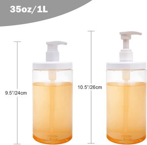 Bouteilles de lotion personnalisées imprimées, en plastique PET, 500 ml, cylindriques, faible MOQ, pour shampoing, gel douche, lotion corporelle - Product Image 2