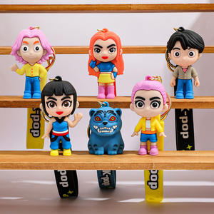 Breloque de chaussure de dessin animé, porte-clés en silicone 3D K-POP, accessoires de sac, pendentif DIY, groupe de filles Kpop, chasseurs de démons, porte-clés - Product Image 3