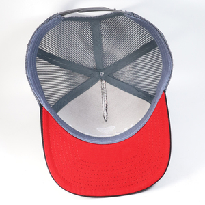 Gorras Personalizadas 60% Poliéster 40% Algodón con Logotipo Bordado en 3D, Gorra de <span class=keywords><strong>Running</strong></span>, Gorra Trucker de 5 Paneles con Malla - Product Image 6