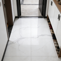 Carreaux de porcelaine brillants avec texture de pierre naturelle antidérapants 600x600mm - Carreaux de sol haut de gamme modernes pour salle de bain et salon