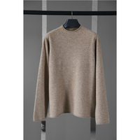 Pulls en tricot personnalisés en gros, pull décontracté, automne-hiver, col roulé pour femmes, luxe, tricot en cachemire pur, design de pull pour femmes