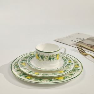 Ventes en gros de services de vaisselle en porcelaine fine européenne de luxe à motifs citronnés - Product Image 5
