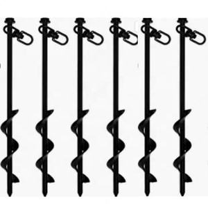 12 Inch Spiral Tie-Down Screw <strong>Anchor</strong> Stake <strong>Kit</strong> Heavy Duty <strong>Trampoline</strong> Garage Ground <strong>Anchors</strong> <strong>Kit</strong> - Product Image 2