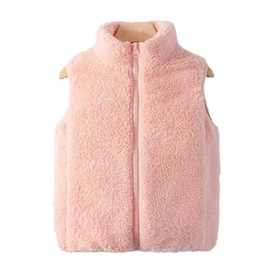 <span class=keywords><strong>Chaleco</strong></span> personalizado blanco y rosa sin mangas para niñas, <span class=keywords><strong>chaleco</strong></span> de lana de Coral, chalecos y chalecos para mujeres y niños - Product Image 2
