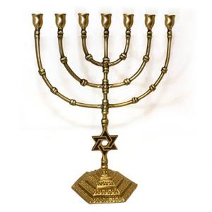 Menorah de aluminio pulido Hanukkah y soportes de velas judías de Pascua Chapado en Chanukkah cromado - Product Image 5