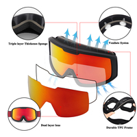 Vente en gros masque de ski d'hiver cylindrique anti-buée lunettes de snowboard imprimées avec logo personnalisé