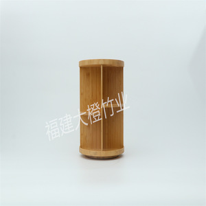 Bamboo <b>Rotating</b> <b>Spice</b> <b>Rack</b> FJDC47 Multifunction Home Storage With Lid For Kitchen Use - Product Image 2
